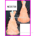 ruffle skirt pink color hot sell evening dresses Guangzhou design lolita style wedding gowns